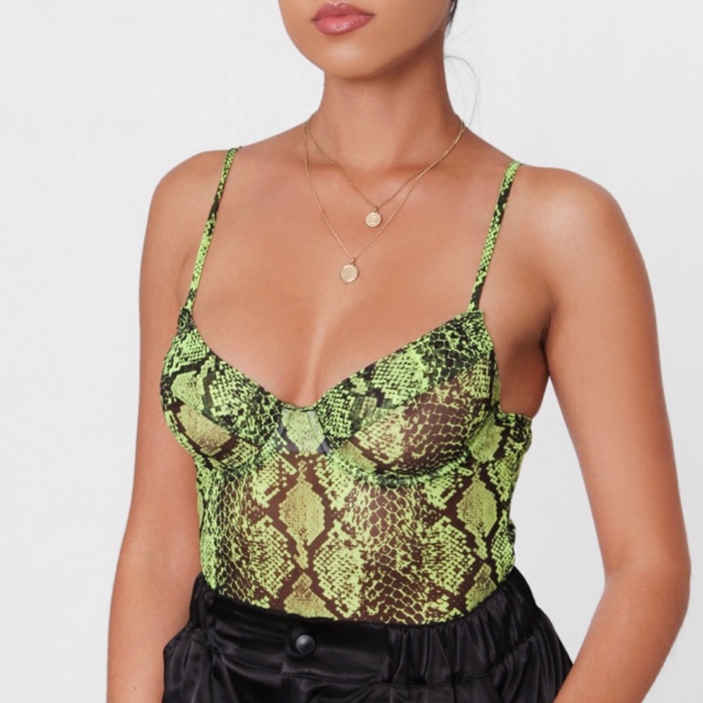 Snake print bodysuit